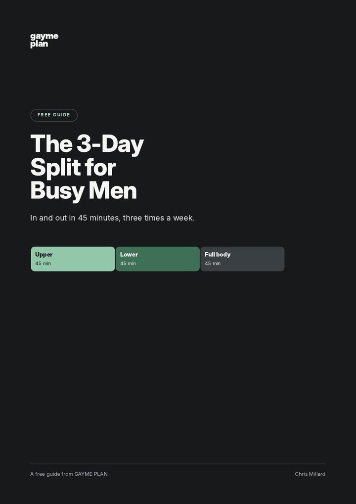 The 3-Day Split for Busy Men cover